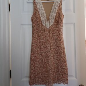 Agua Blues NWT Womens Size M Paisley Lace-Trim Dress